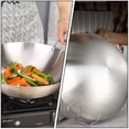 thumbnail image 4 of MasteelfCA 1pc Stainless Steel Binaural Wok Home Practical Frying Pan Kitchen Utensil, 4 of 8