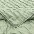 thumbnail image 3 of Mocaletto Reversible Quilts Set Twin Size, 2 Piece Sage Green Quilt with Pillow Shams, Point Pattern Microfiber Bedspread, Lightweight Soft All Season Coverlet For Bedroom,Hotel &Gift, 3 of 8