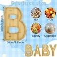 thumbnail image 6 of Keyohome 4Pcs Baby Charcuterie Board Wood Charcuterie Letter Tray Fillable Letter Serving Tray for Snack Food Cookies, 6 of 10