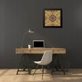 thumbnail image 4 of Vess, June Erica 20x20 Black Modern Framed Museum Art Print Titled - Ochre Tapestry VIII, 4 of 5