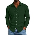thumbnail image 2 of Trikvn Long Sleeve Shirts for Men Cotton Collared Button Down Casual Dress Shirts with Pockets Lightweight Breathable Tops for Beach Vacation Work, 2 of 8