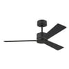 Monte Carlo Fans - Rozzen - 44 Inch 3 Blade Ceiling Fan Midnight Black Finish