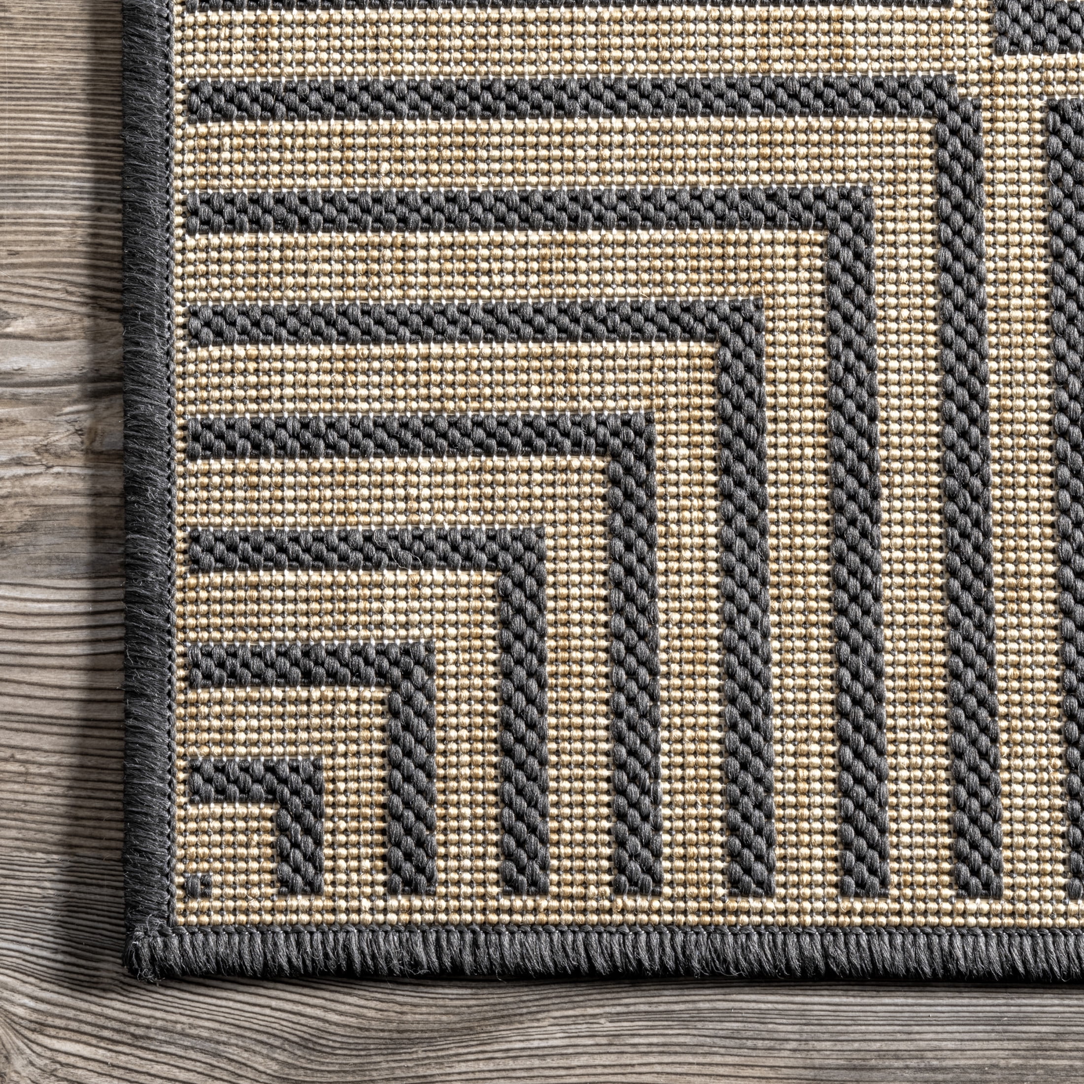 nuLOOM Asha Simple Striped Indoor/Outdoor Area Rug, 4' x 6', Asha Dark Grey