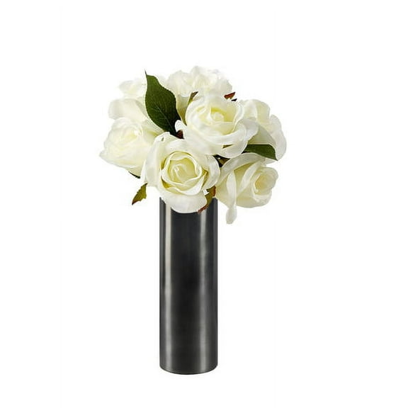 Serene Spaces Living DIY Vase Kit: Contains White Rose Bouquet & Vase