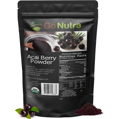 Acai Powder Organic Acai Freeze Dried Pure Acai Berry Powder from Brazil 1 lb. (16 oz.) Acai Superfood for Acai Bowl Acai Juice Smoothie