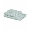 thumbnail image 2 of Blue Green Towel Set of 3, Soft Microfiber Bath Towels, Hand Towel, Washcloths, Grid Checkered Plaid Gingham Lattice Trellis Quick-Dry Absorbent Towels for Bathroom Kitchen Hotel Beach Gym Spa, 2 of 7