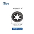 thumbnail image 2 of Unique Bargains 200 Pack Internal Tooth Star Lock Washers M4 Quick Speed Locking Washers, 65Mn Steel Starlock Push Nuts, 2 of 4