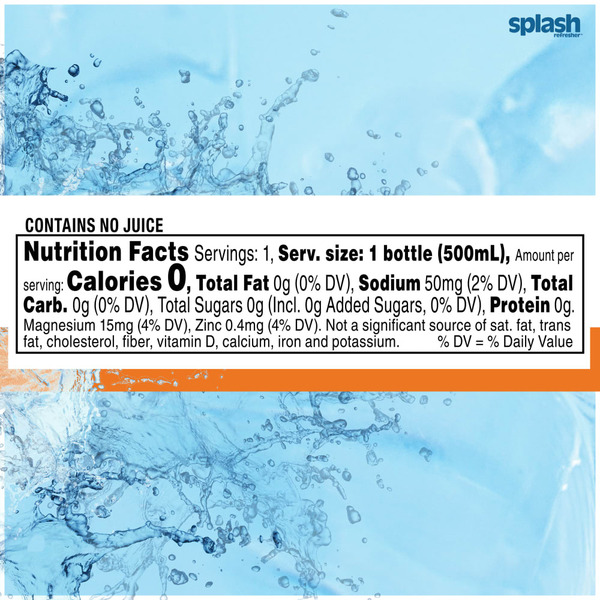 SPLASH Refresher Pineapple Mango Flavored Water, 16.9 fl oz Bottles, 24 Pack