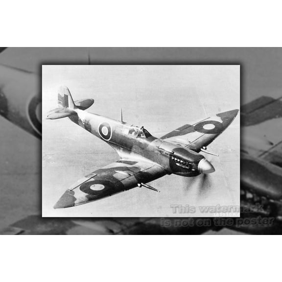 24"x36" Gallery Poster, Supermarine Spitfire