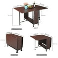 thumbnail image 5 of Movable Folding Kitchen Dining Table, SYNGAR Drop Leaf Extendable Table, Home Versatile Dining Table with Wheels, Space Saving Design with Large Storage, Espresso, D5533, 5 of 10