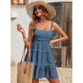 thumbnail image 4 of Vestido Narecte Summer Cami Beach, bohemio, invitada a boda, mujer, talla S, 4 of 7