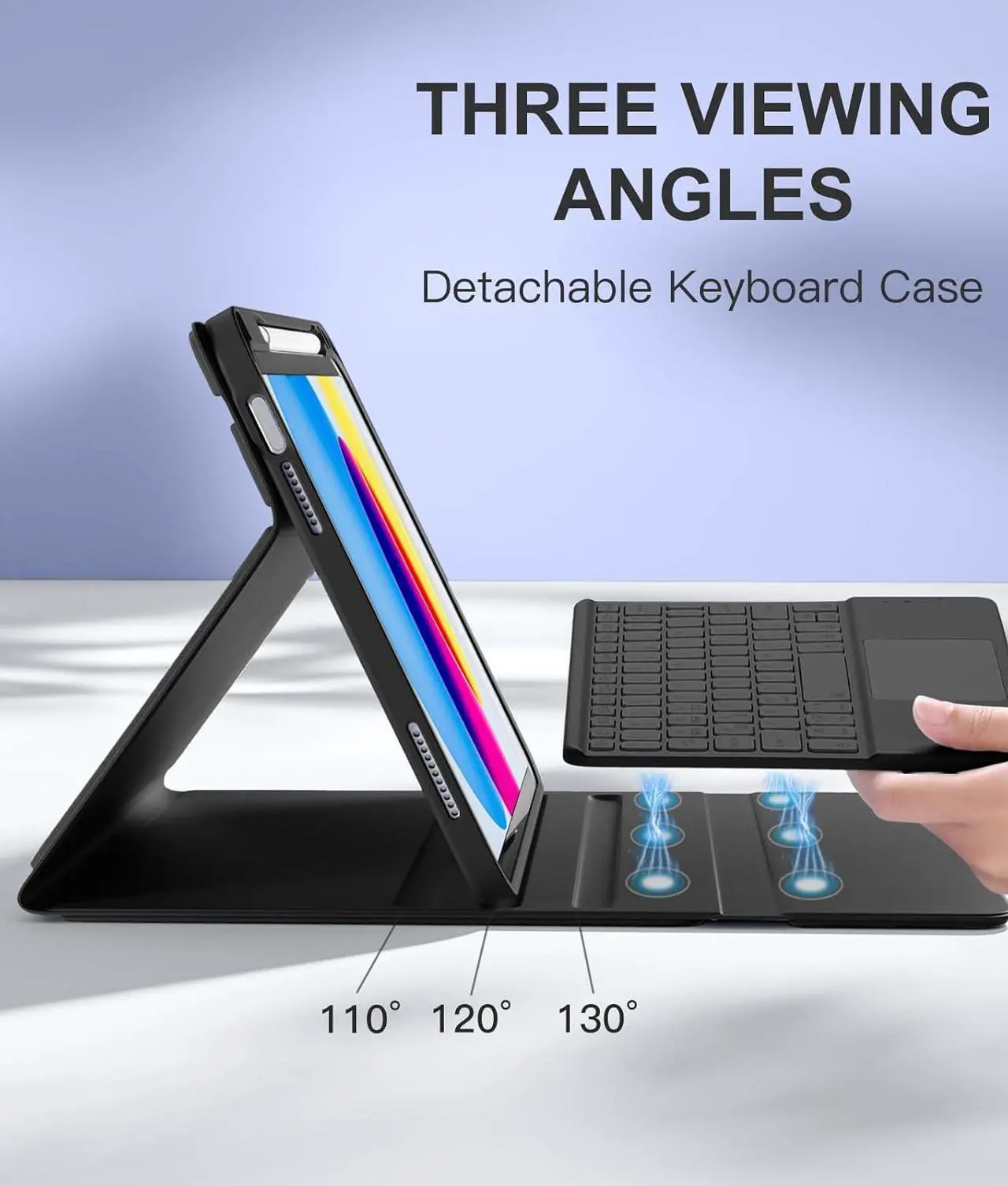Keyboard Case for Xiaomi Pad 7/ Pad 7 Pro 11.2 Inch, 7 Color Backlit, Magnetic Detachable Wireless Bluetooth Keyboard, Multi-Touch Trackpad, Stain Resistant Cover, Rechargeable