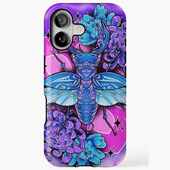 Stag Beetle Insect Inspired Illustration Art iPhone 17 11 12 13 14 15 16 Pro Max
