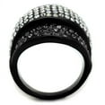 thumbnail image 3 of TK2200 - IP Black(Ion Plating) Stainless Steel Ring with Top Grade Crystal  in Multi Color Size 9, 3 of 4