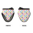 thumbnail image 2 of Pofeuu Colorful Rabbit Print Thickened Mini Silicone Oven Mitts Heat Resistant, Rubber Oven Mitt Gloves, Finger Pinch Grips, Pot Holder, Silicone Potholder, 2 of 7