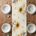 thumbnail image 6 of Sunflower Table Runner - 60 Inch Long, Kitchen Dining Table Runner Dresser Scarves, Yellow Summer Botanical Floral Farmhouse Farmhouse Decor for Coffee Tables Wedding Party Banquet, 6 of 8