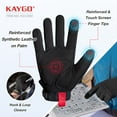 thumbnail image 4 of KAYGO Work Gloves For Men, KG125M Mechanic Utility Work Gloves for All Purpose, Excellent Grip, Heavy Duty, Improved Dexterity, Touch Screen, 3 Pairs (Black, XL), 4 of 5