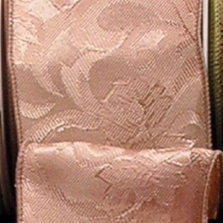 The Ribbon People Champagne Floral Wired Craft Ribbon 2.5" x 20 Yards