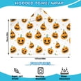 thumbnail image 2 of Classic Halloween Pumpkins Pattern Hooded Bath Towel，50"x30" for Ages 3 To 12 Kids, Quick Dry Lightweight Soft Microfiber Hood Beach Towel Cover Up for Kids, 2 of 7
