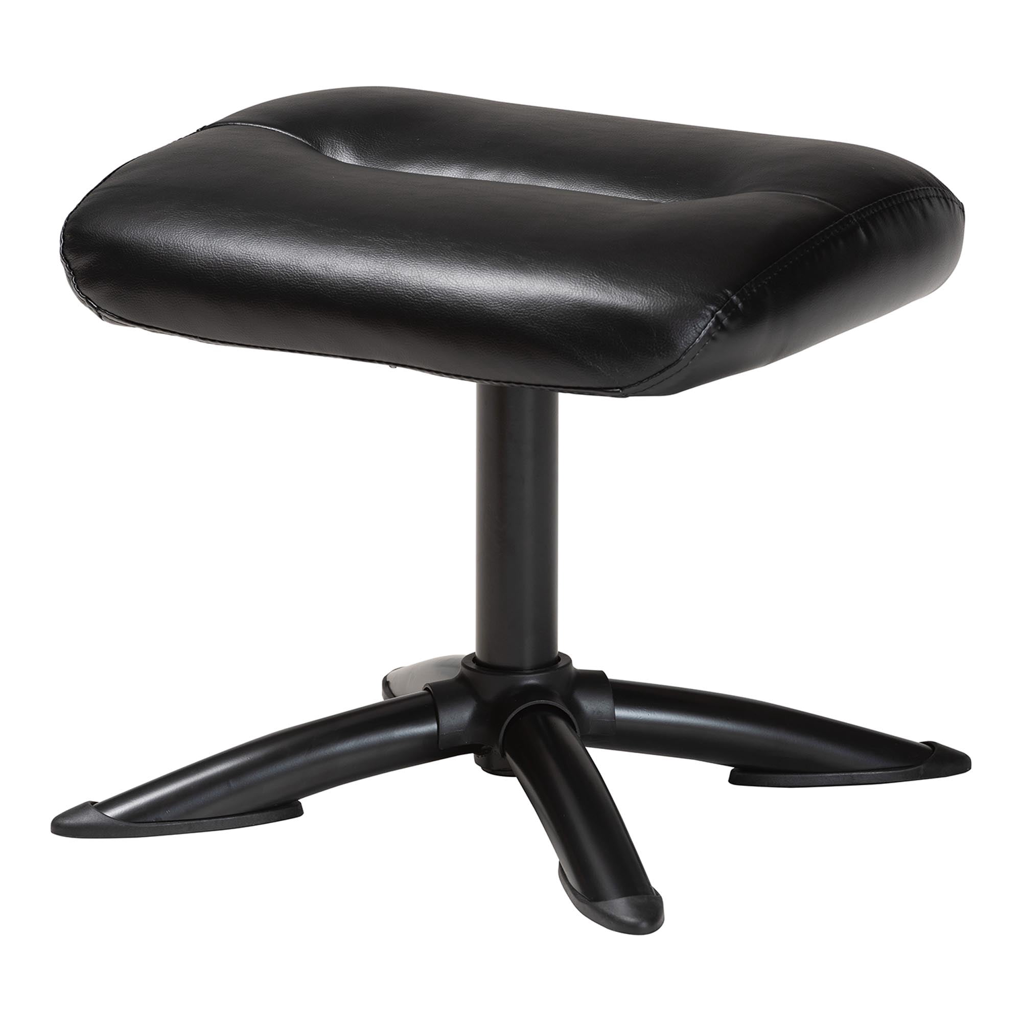 Baxton Studio Elwood Modern Lounge Chair and Footrest Set, 2-Piece, Black