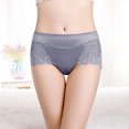 thumbnail image 2 of Bigersell Women's Cotton Underwear Clearance Thermal Underwear Women High Cut Panty Style P-1278 Cotton Boyshort Panties Ladies Thongs Briefs Mid Waist Women's Briefs Gray L, 2 of 8