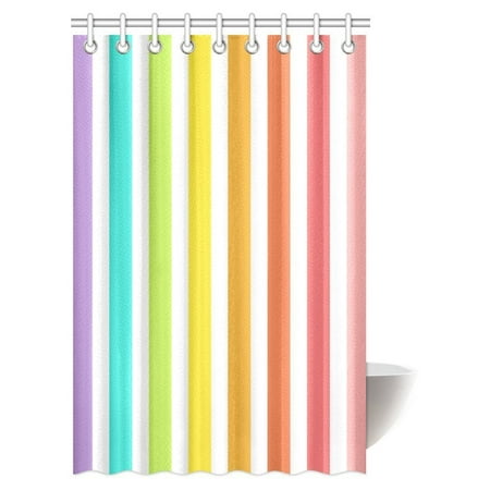 Pop Rainbow Shower Curtain Circus Rainbow Colored Image Bold