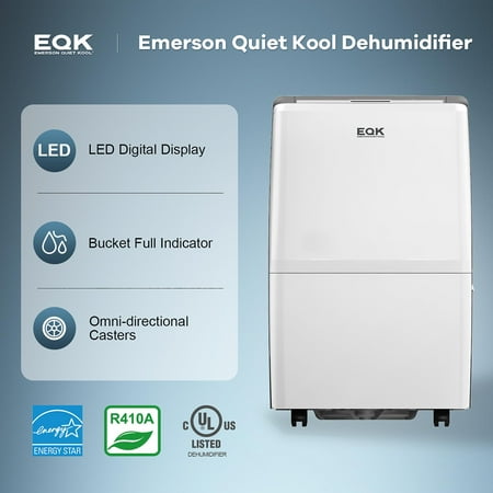 Emerson Quiet Kool - 50 Pint Dehumidifier - White