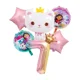 thumbnail image 1 of Gabby casa de muñecas Globos metálicos de dibujos animados para niñas, suministros de decoración para fiesta de cumpleaños, Baby Shower, regalo（6pcs7 1Set, 1 of 5