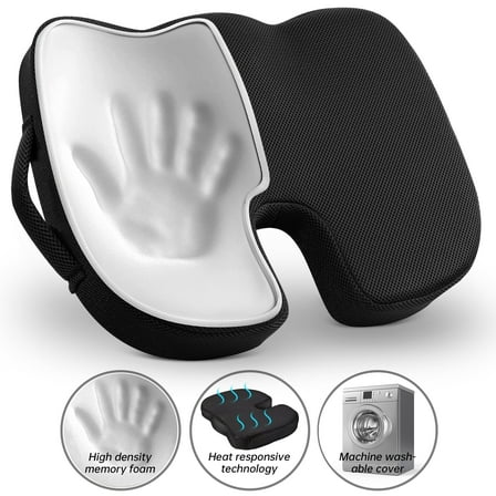 Memory Foam Seat Cushion - Chair Pillow, Drive Universal Gel and Memory Foam Posterior Seat Cushion