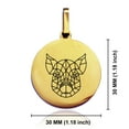 thumbnail image 2 of Stainless Steel Geometric Polygon Pig Animal Round Medallion Pendant Necklace, 2 of 3
