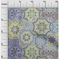thumbnail image 2 of oneOone Cotton Poplin Purple Fabric Morrocon Tiles Dress Material Fabric Print Fabric By The Yard 42 Inch Wide, 2 of 4