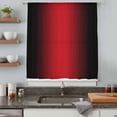 thumbnail image 5 of Black Red Ombre Sheer Curtains 54 Inches Long, Modern Art Abstract Aesthetics Light Filering Curtains, Breathable Simi Curtain Privacy Drapes for Kitchen Bathroom Nursery Small Window Treatment, 5 of 9
