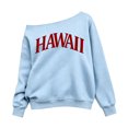 thumbnail image 3 of Shadoumai Girls Off The Shoulder Tops Fall Hawaii Letter Print Going Out Sweatshirt | Off The Shoulder Sweatshirts For Girl Long Sleeve Oversized Casual Loose Fit Pullover Y2K Going Out Tops, 3 of 6