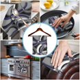 thumbnail image 3 of Blue Geometric Kitchen Towels Set of 3, Water Absorbent Dish Towel, Grey Vintage Neutral Abstract Striped Art Decorative Hand Towels - Quick Drying Cloth for Cooking Baking, 18x28 Inch, 3 of 8