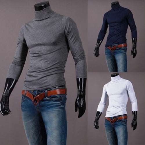Mens Thermal Cotton Turtle Neck Skivvy 
