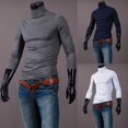 thumbnail image 2 of Mens Thermal Cotton Turtle Neck Skivvy Turtleneck Sweaters Stretch Shirt Tops Hot, 2 of 5