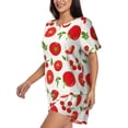thumbnail image 2 of Xecao Fresh Red Tomato print Swimsuit for women, Summer-ready, sporty style.Quick-dry fabric. Many sizes & colors., 2 of 9