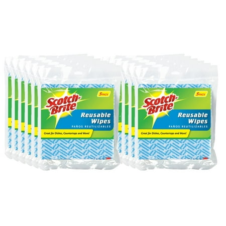 - Scotch-Brite Reusable Cleaning Wipes, 60 Count, Value Pack