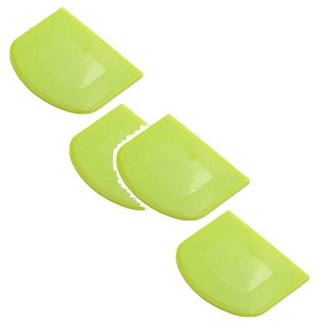 Oleegame 2PC Tin Foil Roll 2PC Plastic Cake Cream Spatula Dough Butter Batter Scraper Baking Tools Green