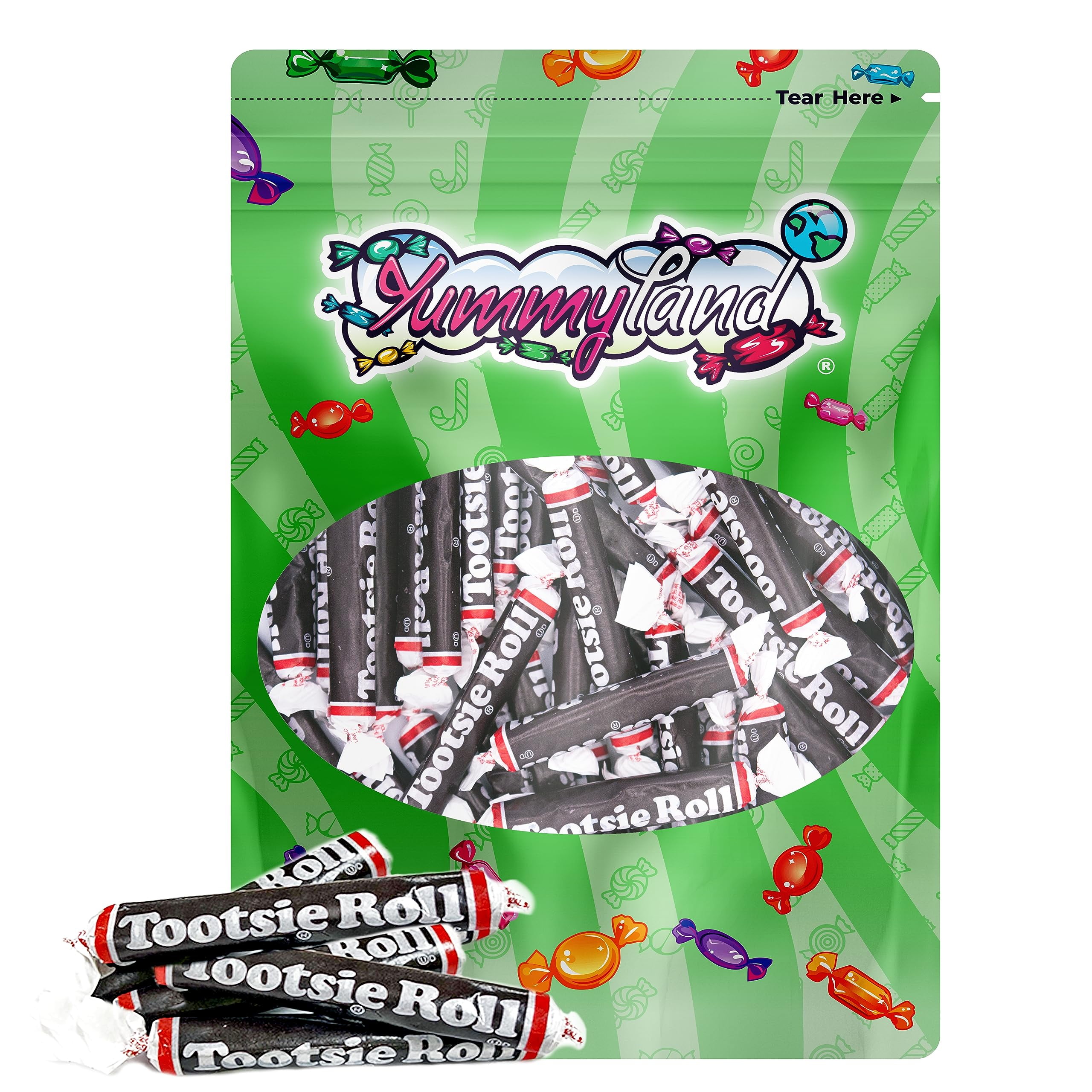 Tootsie Roll Twists Chocolate Candy - 2 Pounds | Tootsie Rolls Chocolate Long Individually Wrapped Candy, Bulk Pack