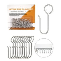 50 Pcs  Metal Curtain Hooks for Drapes – for Ceiling Curtains Track Indoor/Shower/Window