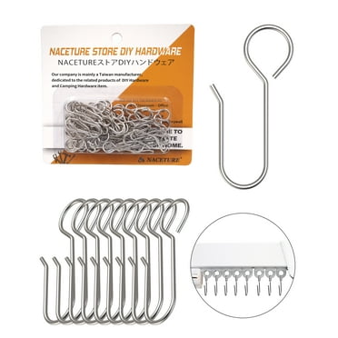 50 Pcs  Metal Curtain Hooks for Drapes – for Ceiling Curtains Track Indoor/Shower/Window