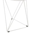 thumbnail image 5 of HomePop Metal Accent Table Triangle White Base, Round Mirror Top, 5 of 6