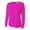 Fuchsia, variant on A4 Long Sleeve Cooling Performance Crew Stain Release and Odor Resistant for Easy Care For Womens Color Fuchsia Size 2XL