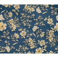 thumbnail image 4 of oneOone Cotton Flex Navy Blue Fabric Leaves & Floral Artistic Sewing Craft Projects Fabric Prints By Yard 40 Inch Wide, 4 of 4