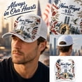 thumbnail image 5 of Never Forget 9/11 Patriotic Cap We Will Remember Twin Towers Floral USA Flag Embroidered Adjustable Baseball Hat for Men Women, 5 of 5