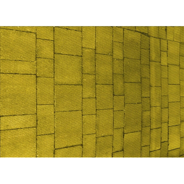Ahgly Company Tapis d'Intérieur Lavables en Machine Rectangle Transitionnel Vert Jaune Foncé, 5' x 8'