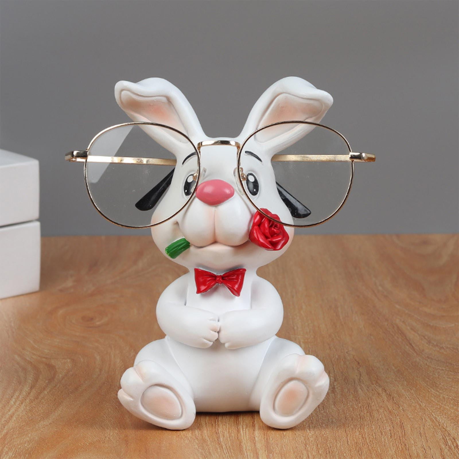 Resin Animal Eyeglasses Holder Panda Bunny Glasses Stand Case