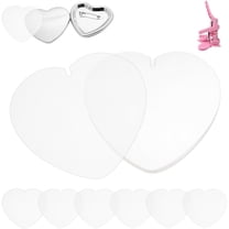 200Pcs 2.5x2.8 Inch Badge Films for 2.2 Inch Heart Button Maker Machine Transparent Badge Protective Film Clear Film for Heart Buttons DIY Arts Crafts Supplies for Button Maker Clear