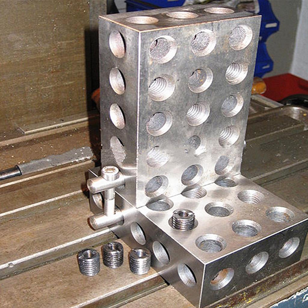 1 Pair Hardened 1-2-3 Block Set 0.0001 Precision 23 Holes Carbon Steel 